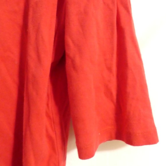 TRADITION | large 14-16 | Red Pullover Shirt With Lace-Up Front | 100% Cotton - Picture 7 of 15